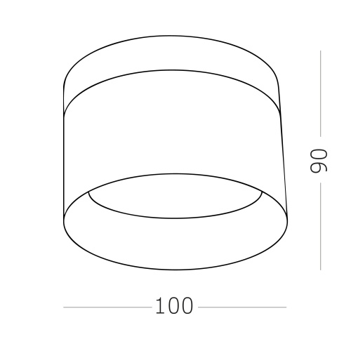 ST102.402.12 Светильник потолочный Черный LED 1*12W 3000K 936Lm Ra>80 120° IP20 D100xH90 170-240V Накладные светильники