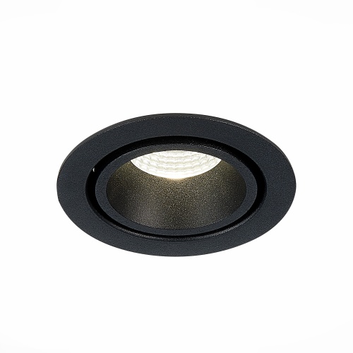 ST705.438.10 Св-к встр. Черный LED 1*10W 3000K 750Lm Ra>90 38° IP20 D102xH85 170-240V Встраиваемые светильники