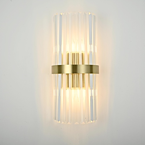 Бра Odeon Clear Glass Gold metal Wall Lamp 147727-22