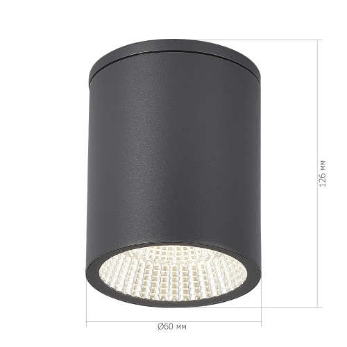 SL9514.712.01 Светильник уличный потолочный ST-Luce серый/белый LED 1*12W 3000K/4000K/6500K ТУБО
