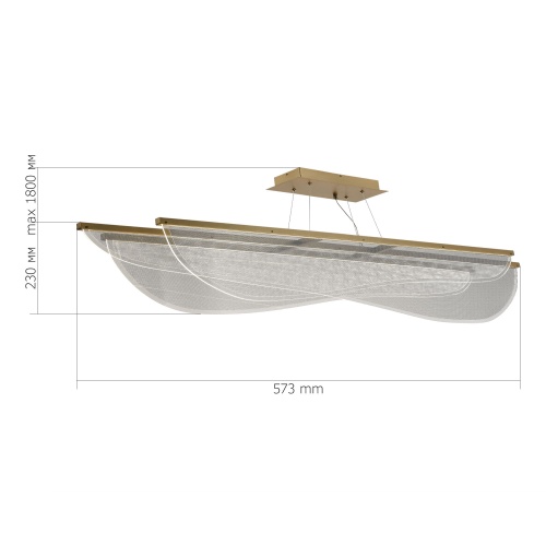 SL6509.223.01 Светильник подвесной ST-Luce Золотистый/Прозрачный LED 1*60W 4000K ФЕЗАЛЕ
