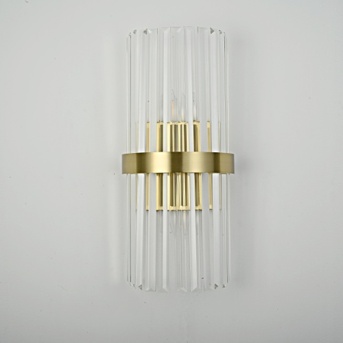 Бра Odeon Clear Glass Gold metal Wall Lamp 147727-22