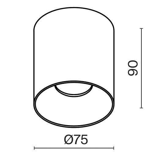 Потолочный светильник Technical C064CL-12W4K-RD-WB