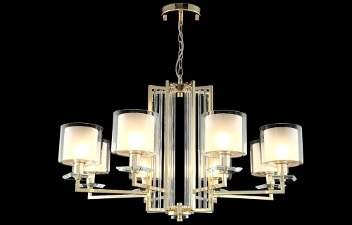 Люстра Crystal Lux NICOLAS SP-PL8 GOLD/WHITE