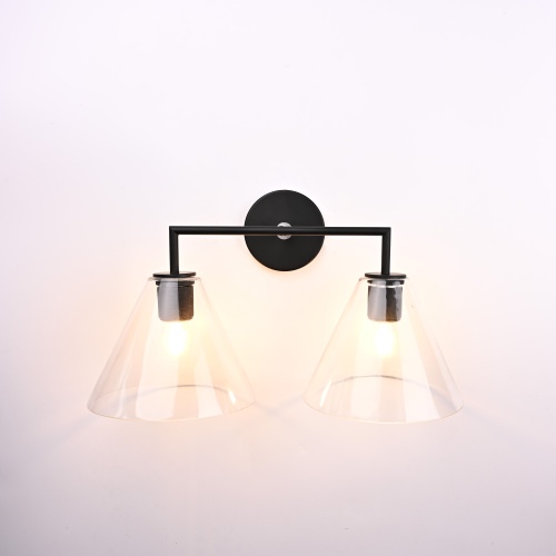 Бра RH Utilitaire Funnel Shade Double Sconce Black 123266-22