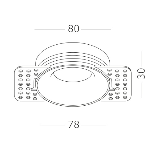 ST218.418.01 Св-к встр. Черный GU10 1*50W  IP20 D78xH30 165-265V Без ламп Встраиваемые светильники