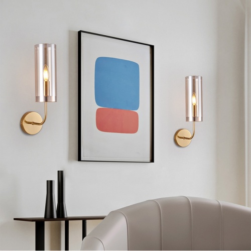 Настенный светильник Agne Blue Glass Tube wall light 100322-22