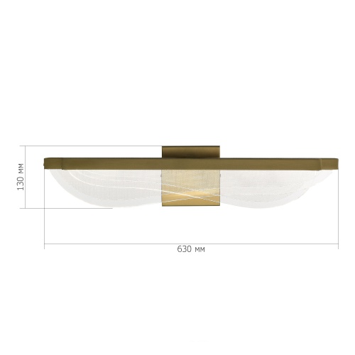 SL6509.201.01 Светильник настенный ST-Luce Золотистый/Прозрачный LED 1*18W 4000K ФЕЗАЛЕ