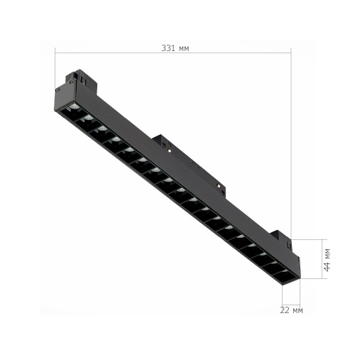 ST361.436.18 Магнитный трековый светильник Черный LED 1*18W 3000K 1 407Lm Ra>90 36° IP20 L331xW22xH4 СКАЙЛАЙН 48V