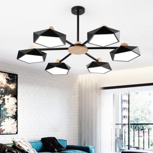 Люстра на штанге GEOMETRIC CH 6 Black 140731-26