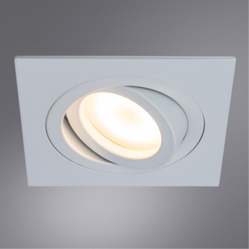 Точечный встраиваемый светильник Arte lamp A2168PL-1WH Светильник потолочный встраиваемый TARF для MR16 92x92x22мм белый IP20 монтаж Ø80мм
