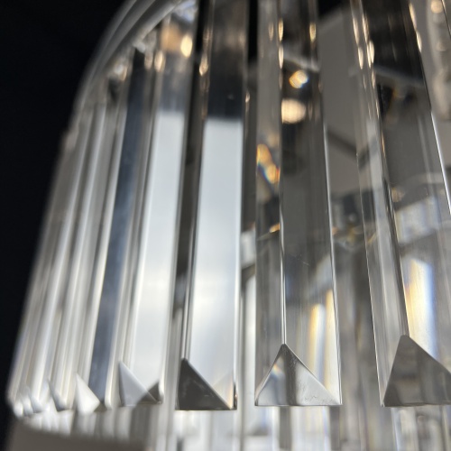 Подвесная люстра RH 1920s Odeon Clear Glass Fringe Chandelier D80 chrome 228793-22