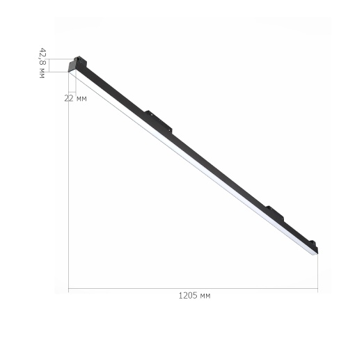 ST360.446.40 Магнитный трековый светильник Черный LED 1*40W 4000K 2 600Lm Ra>90 120 IP20 L1 206xW22x СКАЙЛАЙН 48V