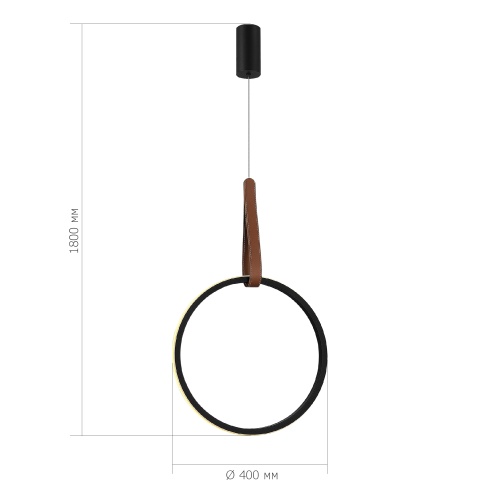 SL6131.403.20 Светильник подвесной ST-Luce Черный/Черный, Терракотовый LED 1*20W 4000K ШЕЙП