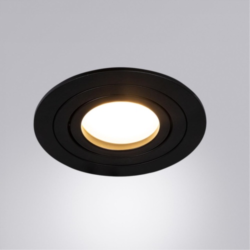 Точечный встраиваемый светильник Arte lamp A2167PL-1BK Светильник потолочный встраиваемый TARF для MR16 Ø92x22мм черный IP20 монтаж Ø80мм