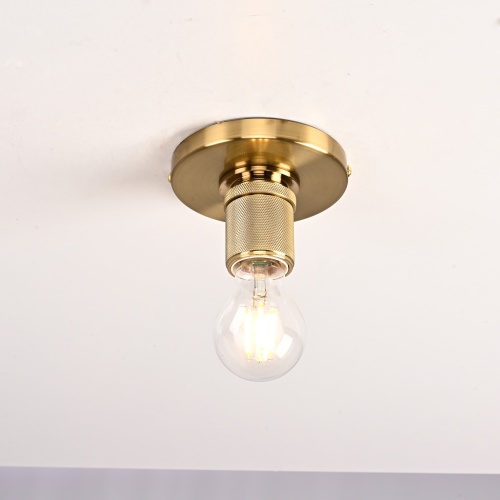 Потолочный светильник RH Utilitaire Socket Flushmount Brass 123677-22