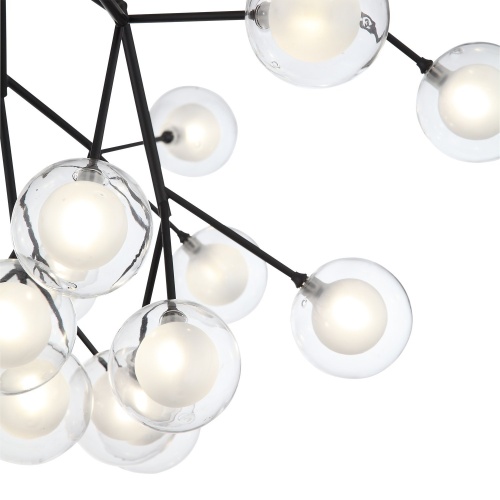 SL376.403.27 Светильник подвесной ST-Luce Черный/Прозрачный, Белый G4 LED 27*2W ДЕМЕЛЕ