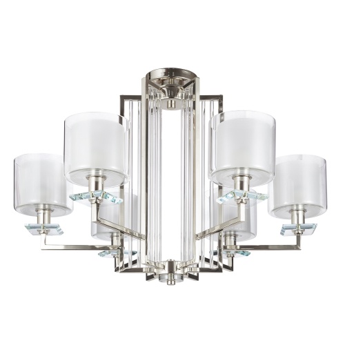 Люстра Crystal Lux NICOLAS SP-PL6 NICKEL/WHITE