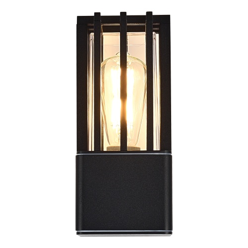 SL9018.401.01 Светильник уличный настенный ST-Luce черный/черный E27 1*15W РУМИ