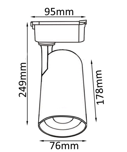 Cветильник трековый однофазный Crystal Lux CLT 0.31 006 30W WH