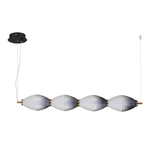 SL6130.403.24 Светильник подвесной ST-Luce Черный/Белый, Дымчатый LED 1*28W 3000K АЙС