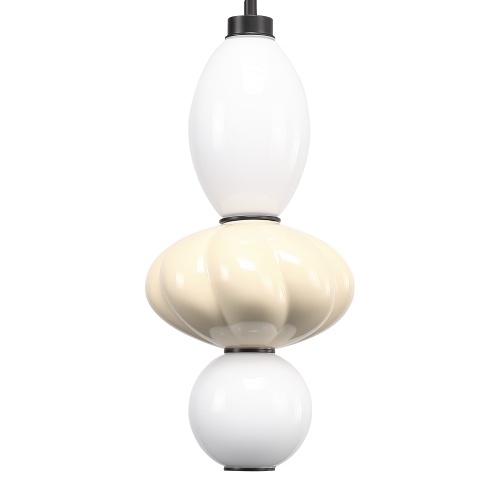 SL6134.413.01 Светильник подвесной ST-Luce черный/желтый, опаловый LED 1*18W 3000K ФЛОРЕНТИНИ