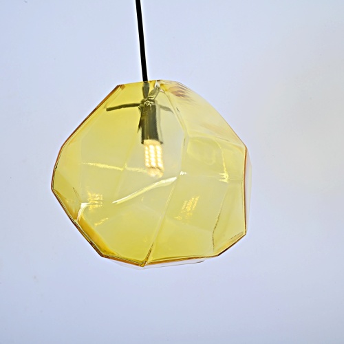 Подвесной светильник Color Ice Cube Pendant JEVIO 1 Янтарный 178463-26