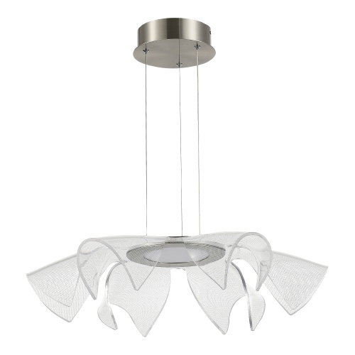 SL6235.103.20 Светильник подвесной ST-Luce Никель/Прозрачный LED 1*20W 4000K ФИЕРА