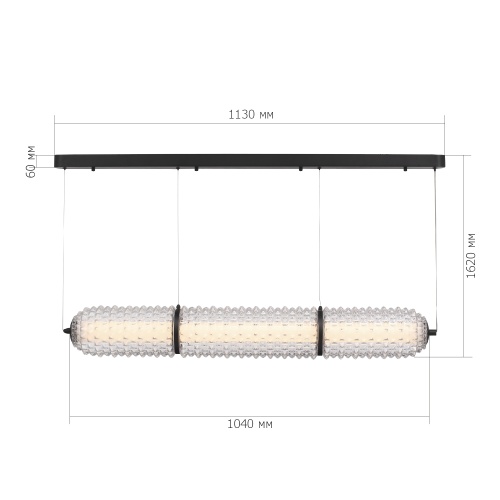 SL6144.413.01 Светильник подвесной ST-Luce черный/прозрачный LED 1*37W 4000K САГУАРО