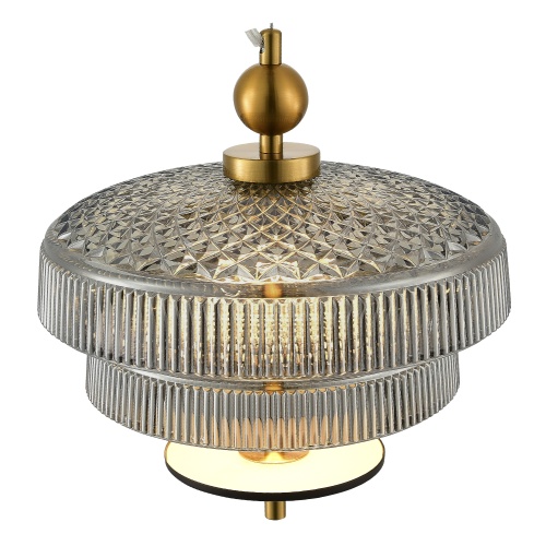 SL6122.303.01 Светильник подвесной ST-Luce Латунь/Латунь, Дымчатый LED 1*8W 3000K ОРИЕНТАЛЬ