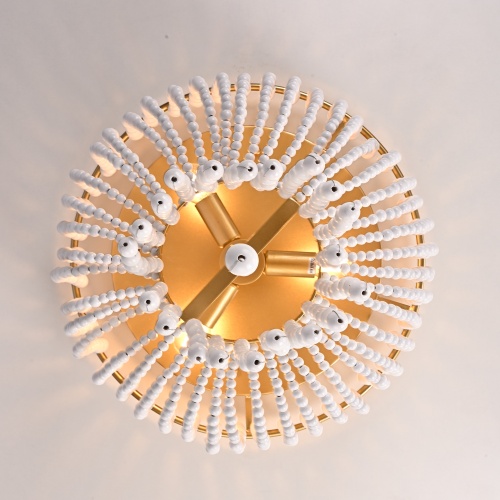 Потолочная люстра JACQUELINE CLEAR FLUSH-MOUNT brass 186173-22