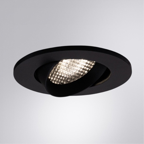 Точечный встраиваемый светильник Arte lamp A2865PL-1BK Светильник потолочный встраиваемый FUJI для MR16 Ø88x35мм черный IP20 монтаж Ø75мм