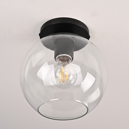 Потолочный светильник RH Utilitaire Globe  Shade Flushmount Black 123673-22