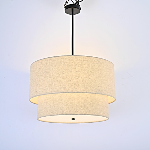 Подвесной светильник RH TWO-TIER ROUND Shade Linen 75148-22