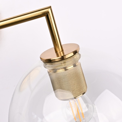 Бра RH Utilitaire Globe Shade Double Sconce Brass 123273-22
