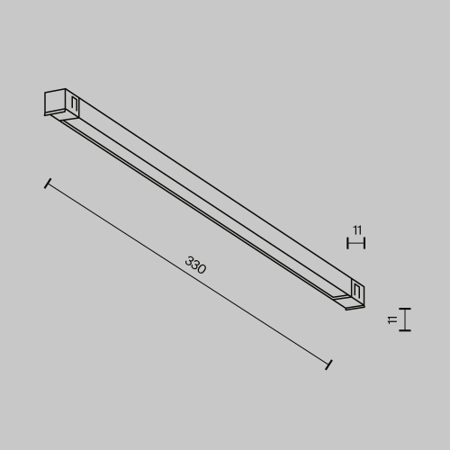 Трековый светильник Technical TR240-2-6W3K-B
