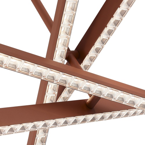 SL1018.613.04 Светильник подвесной ST-Luce терракотовый/прозрачный LED 1*43W 4000K ЭВКЛИДИК
