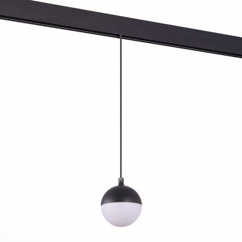 ST358.433.07 Магнитный трековый светильник подвесной Черный LED 1*7W 3000K 520Lm Ra>80 120° IP20 D90 СКАЙЛАЙН 48V