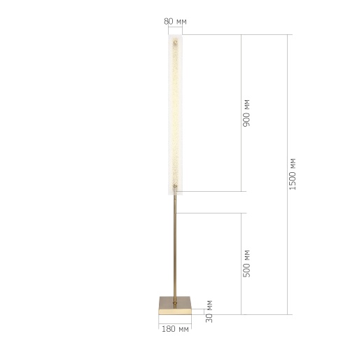 SL6245.205.01 Светильник напольный ST-Luce золотистый/Прозрачный LED 1*20W 4000K ФЭГИ