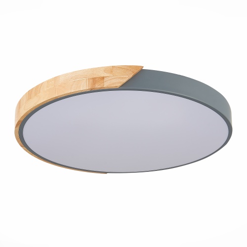 SLE200972-01 Светильник потолочный Серый, Светлое дерево/Белый LED 1*45W 3000K/4000K/6000K ФЕСТА