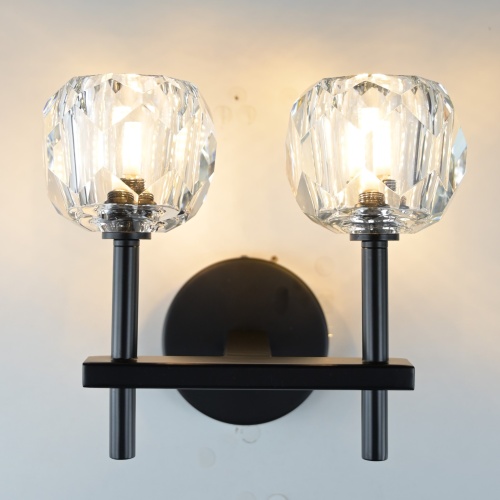 Бра Boule de Cristal Double Sconce Brass Черный 178385-22