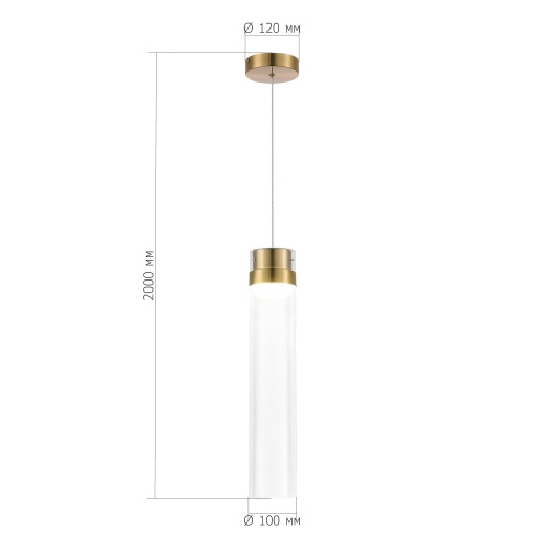 SL6236.303.01 Светильник подвесной ST-Luce Латунь/Прозрачный LED 1*12W 4000K ШАМПАНЬ