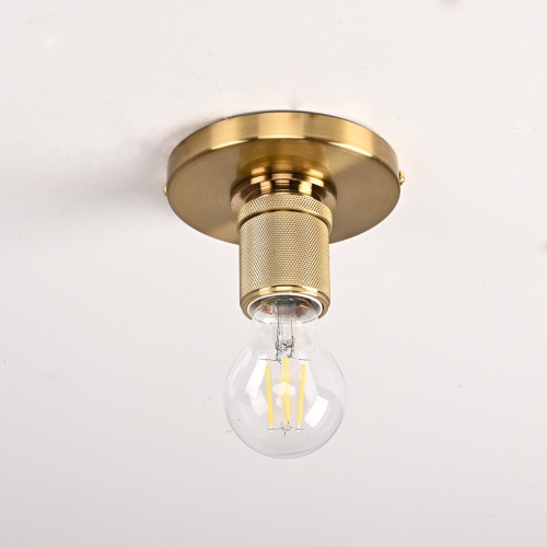 Потолочный светильник RH Utilitaire Socket Flushmount Brass 123677-22