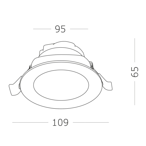 ST211.548.10.36 Св-к встр. Белый LED 1*10W 4000K 750Lm Ra80 36° IP20 D106xH60 220-240V Встраиваемые светильники