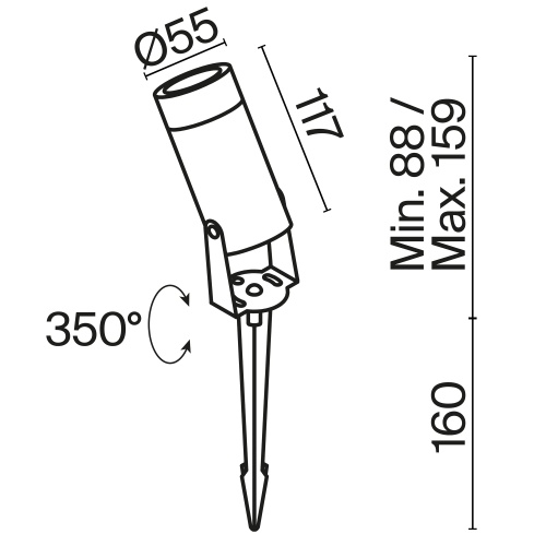 Ландшафтный светильник Outdoor O050FL-L5W3K