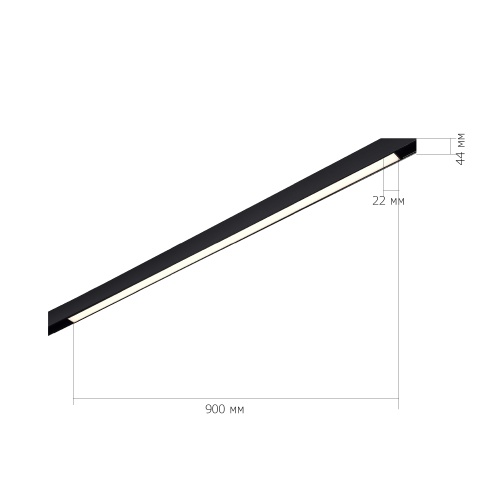ST360.446.30.2 Магнитный трековый светильник Черный LED 1*30W 4000K 1 950Lm Ra90 120° IP20 L900xW22x СКАЙЛАЙН 48V