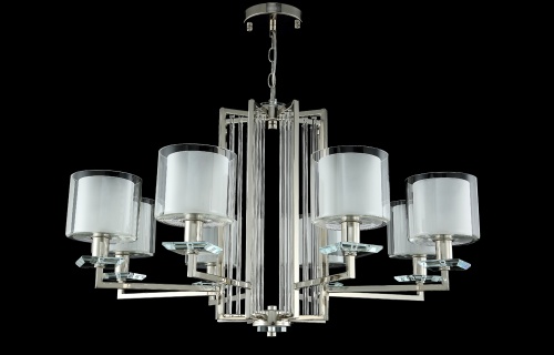 Люстра Crystal Lux NICOLAS SP-PL8 NICKEL/WHITE