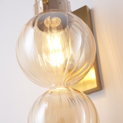 Бра Heathfield Lighting - Medina Wall brass/amber 177914-22