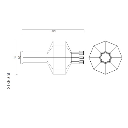 Подвесной светильник Via Wireflow polyhedral 0299 Octagonal 84534-22