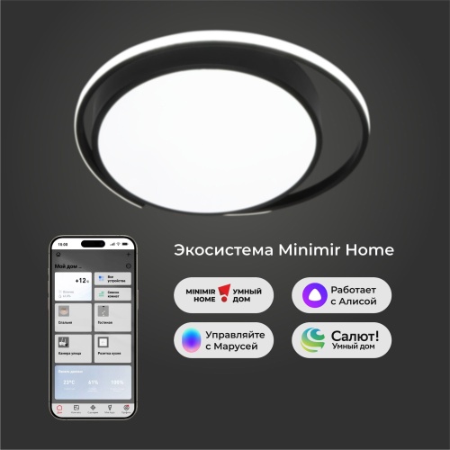 Потолочный светильник Eurosvet 90251/1 черный Smart
